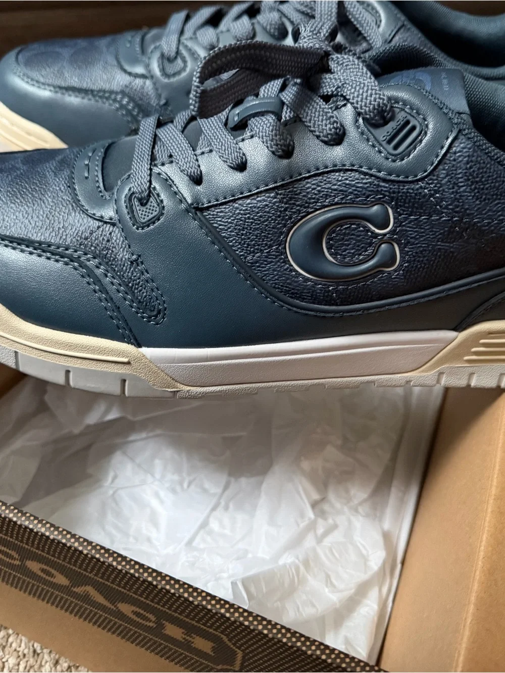 Coach Men's Blue Low-Top Sneakers Size 11.5